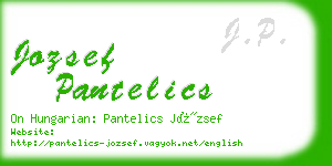 jozsef pantelics business card